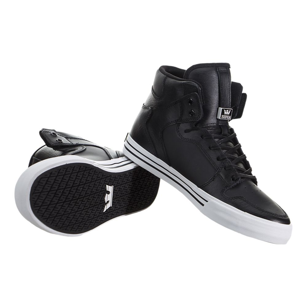 Baskets Montantes Supra Vaider Noir Black/White Homme | EEG-26551110